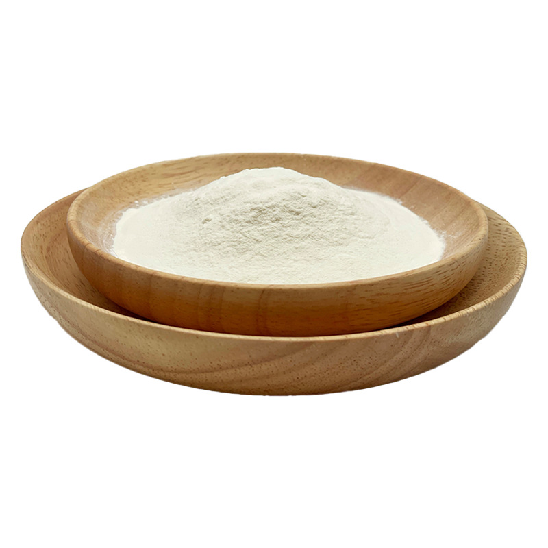 White stevia extract and steviol glycoside powder in wooden bowls