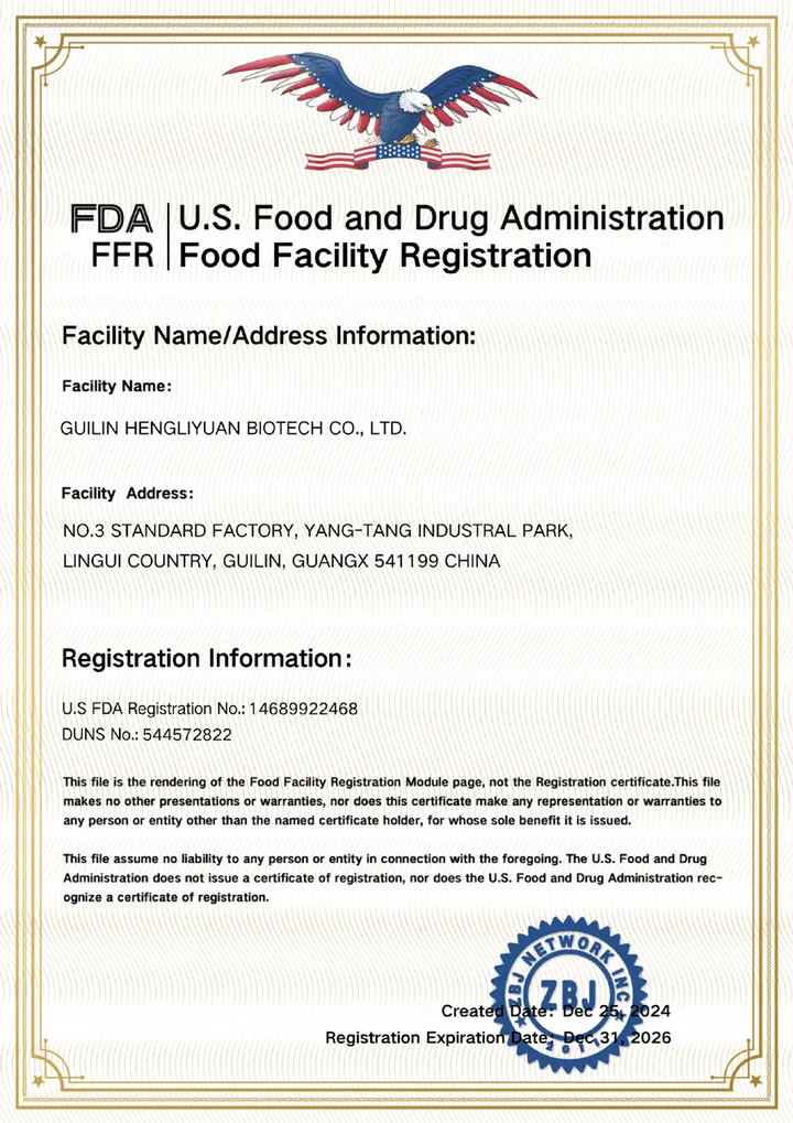 FDA Food Facility Registration preview